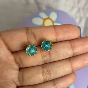 Kate Spade Gold and Teal Earrings